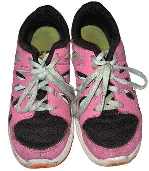 Nike Youth Dual Fusion Run 2 599794-046 Gray Pink Running Shoes Sneakers size 2